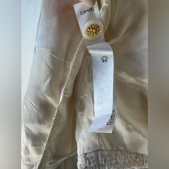 Zara Womens White Bone Gold Buttons Cardigan Sweater Size M - Picture 12 of 12